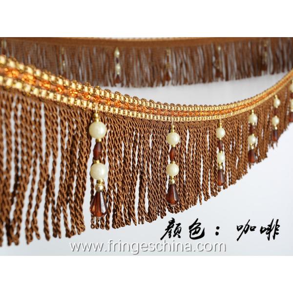 Handmade fashionable chain beads lace tassels fringes for curtain/sofa/pillow/stage decoration