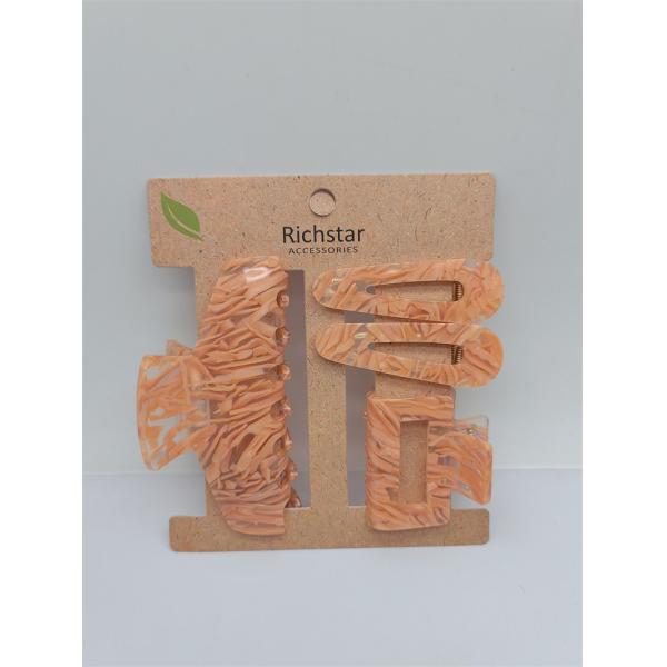 Buy Lightweight Acrylic Hair Accessories Claw Clips Set Reusable Practical at wholesale prices