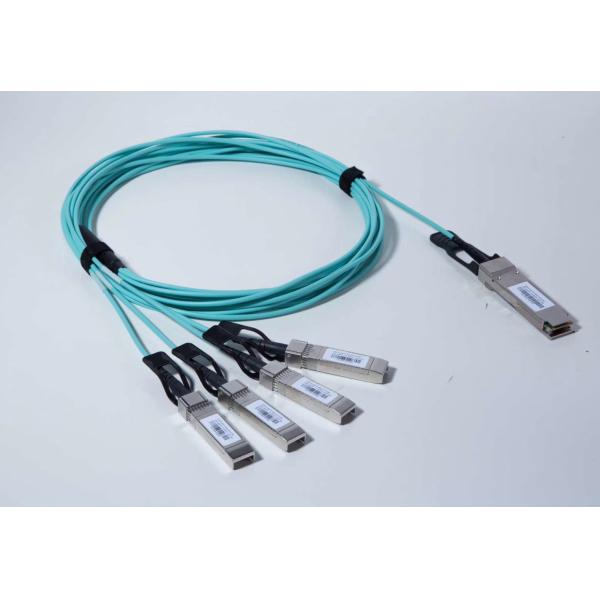 China 40G QSFP+ To 4x SFP+ AOC Optical Breakout Cable 5m OM3 850nm Multimode on sale China 40G QSFP+ To 4x SFP+ AOC Optical Breakout Cable 5m OM3 850nm Multimode on sale