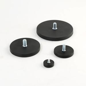 Decoiling Rubber Coated Magnet With External Stud 22mm 43mm 66mm 88mm