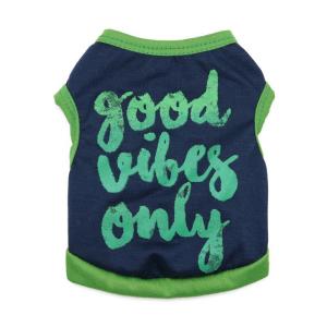 Dog Clothes 8 Patterns Classic Lightweight Breathable With Funny Letters