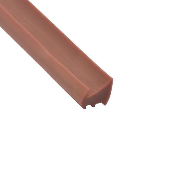 10*8 mm Brown PVC Rubber Strip Groove Type Barrier Strips