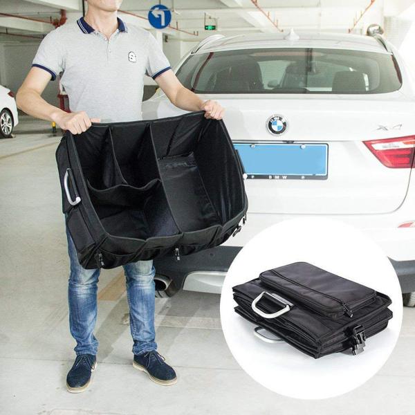 Classic Black Washable Car Trunk Organizer Modular Design For SUV
