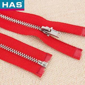 Custom Brass Metal Zipper Open End Shining Nickel Zipper For Customers' Color