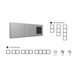 5 conjoined KNX Wall Switch , Smart Home Lamp Switch 86x86mm