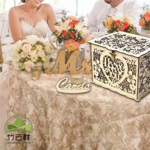 Warm DIY Wedding Card Box with Lock Wood Card Box Gift Card Holder Card Box