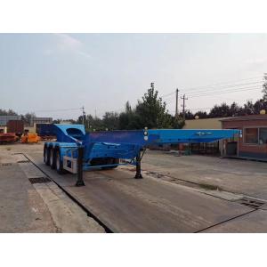Quality 3 Axle Flatbed Semi Trailer 2×20 Feet Or 40 Feet For Container Carrying 50-60 Tons for sale