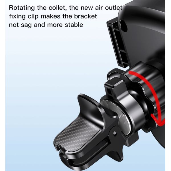 360 Rotating Car Phone Holder with Gravity Reaction for 4-7 Inch Phones - Universal Air Vent Mount