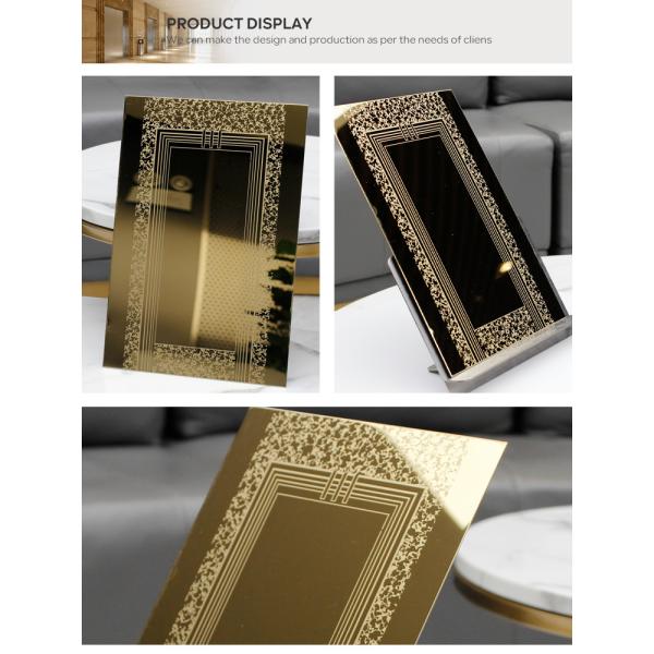 1500mm Golden Color Decorative Stainless Steel Sheet For Elevator Cabins