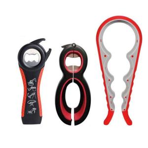 5 in 1 Multi Function Can Opener Bottle Opener Kit with Silicone Handle