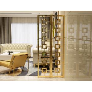 Hairline Gold Stainless Steel Room Dividers For Hotels/Villa/Lobby/Shopping Mall