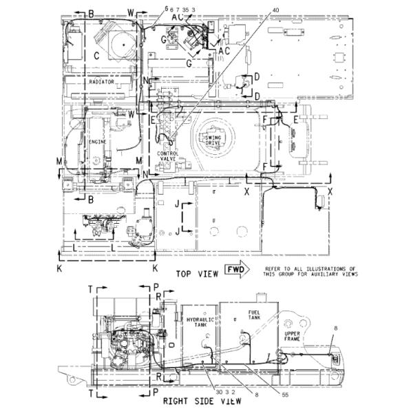 204-0008 2040008 Harness Excavator Hydraulic Pump Fitting For 322C 325C