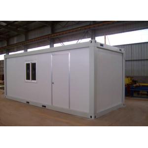 Gray And White Double Container House Aluminum Zinc Coated Steel Color Embossed