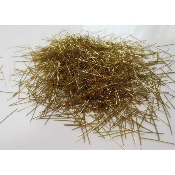Buy 0.2*6mm Copper Coated Steel Fiber Reinforcement 30mm Aspect ratio at wholesale prices
