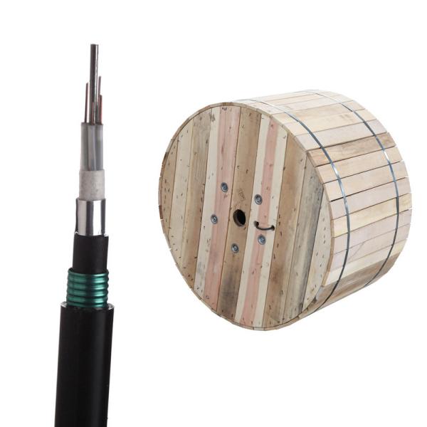 Double Jacket 24 Core Direct Buried Armoured Steel Tape Fiber Optic Cable GYTA53