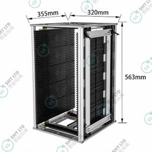 GSCJ-8301B1 SMT PCB Magazine Rack with 50 PCB Slots Adjustable Width 35-250 mm