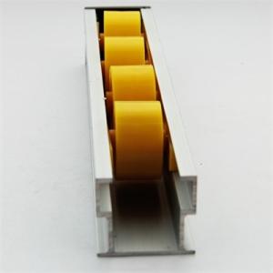 Yellow JY 2045A PP Plastic Roller Track 6063 Aluminum Material