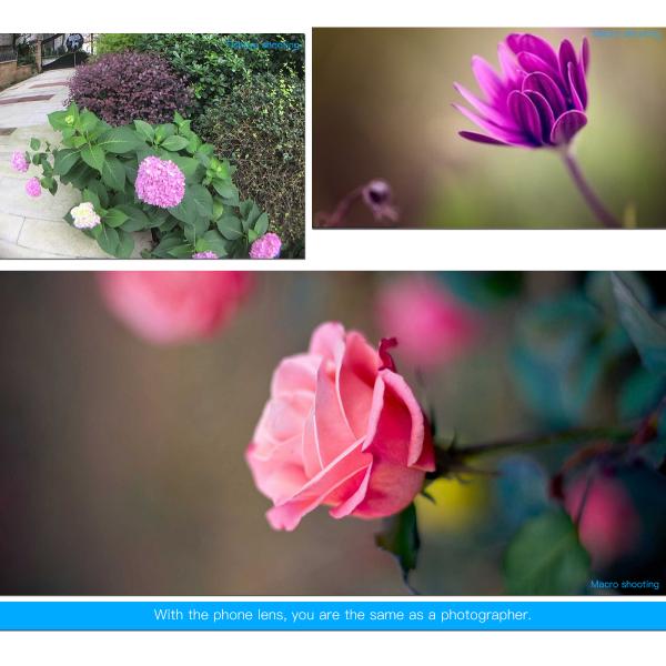 4 in 1 Mobile Phone Camera Lens Macro 0.63x Wide Angle Kit With Clip