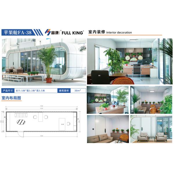 Prefabricated Apple Cabin House Kiosk Tea Room Rest Room Customized Size Layout