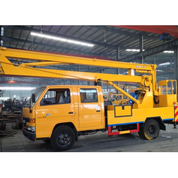 Buy 2t operating capacity truck mounted lift Durable Working Basket Boom Lift at wholesale prices