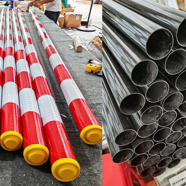 Light weight Durable Carbon Fiber Boom Arm with Red-White Reflective Film for Barrier Gates