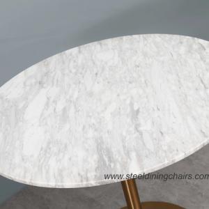 Furniture Restaurant Round SGS ss201 White Marble Top Coffee Table