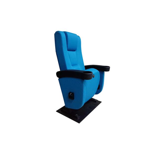100% Polyester Commercial Theater Seating Steel Leg Auditorium Chair