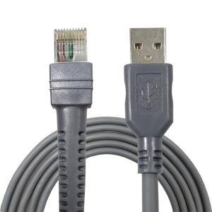 Retractable Spring Coiled Cable , Barcode Scanner USB Cable 3m