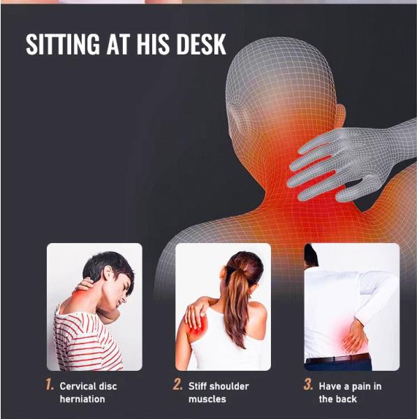 Electric Vibration Neck and Shoulder Massager Pulse Massager Kneading Shoulder Massager