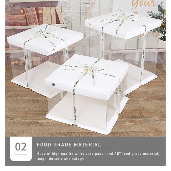 Customized Recycled birthday cake packaging With Plastic Window
