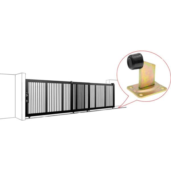 Suspension Wheel Gate Door Stopper Adjustable White Zinc Plated