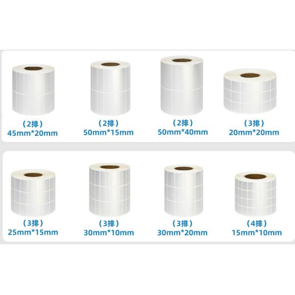 100mm 70mm Sticky Label Roll 500pcs Matte Silver Polyester Sticker