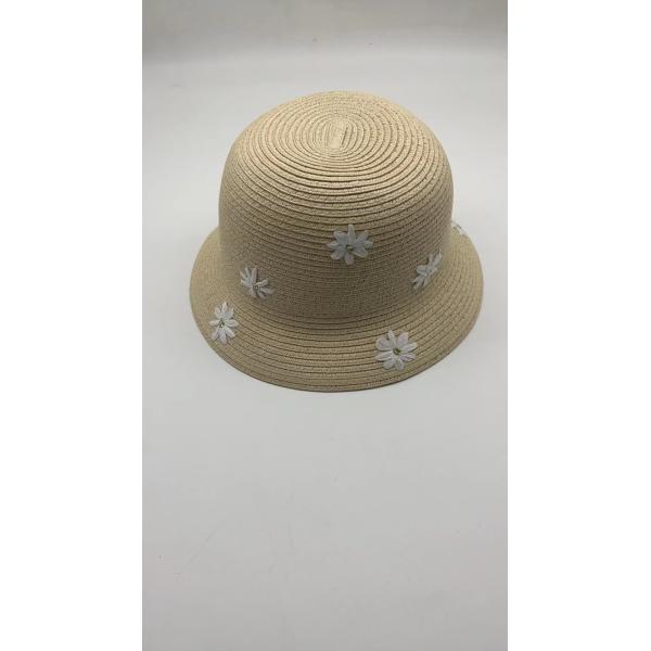 Buy Natural Straw Sun Hat With Wide Brim And Ribbon at wholesale prices