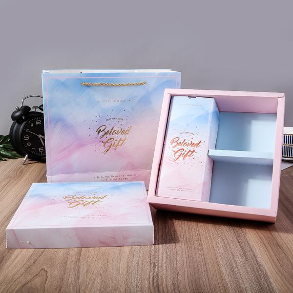 Recyclable Custom Luxury Rigiding Creative Colorful Gradient Gift Box With Your Own Logo
