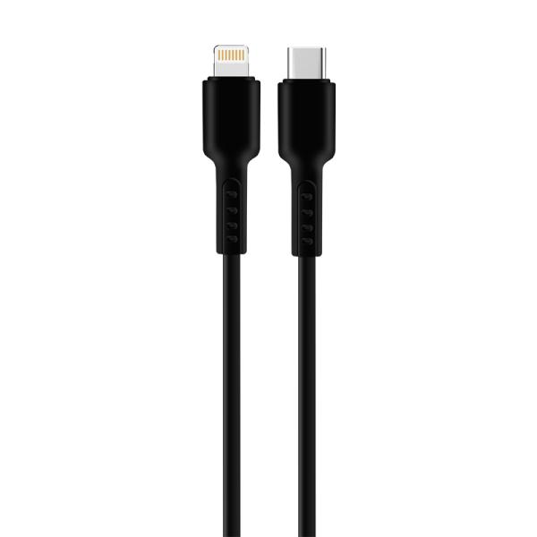 1m / 2m Black / White Silicone Charging Cable 480Mbps Customizable