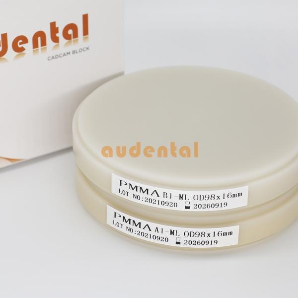 Buy Lab Material Dental Pmma Block Monolayer PMMA Disc at wholesale prices