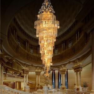 Hanging Modern Luxury Pendant Lighting Gold Metal And Crystal Chandelier
