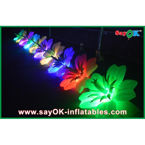 Wedding Decoration Inflatable LED Flower Chain Colorful Oxford Cloth