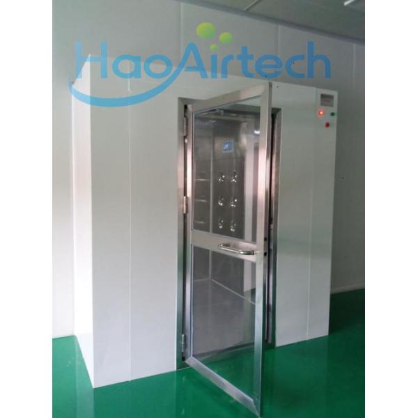 Stainless Steel Double Blowing Cleanroom Air Shower For Single Person