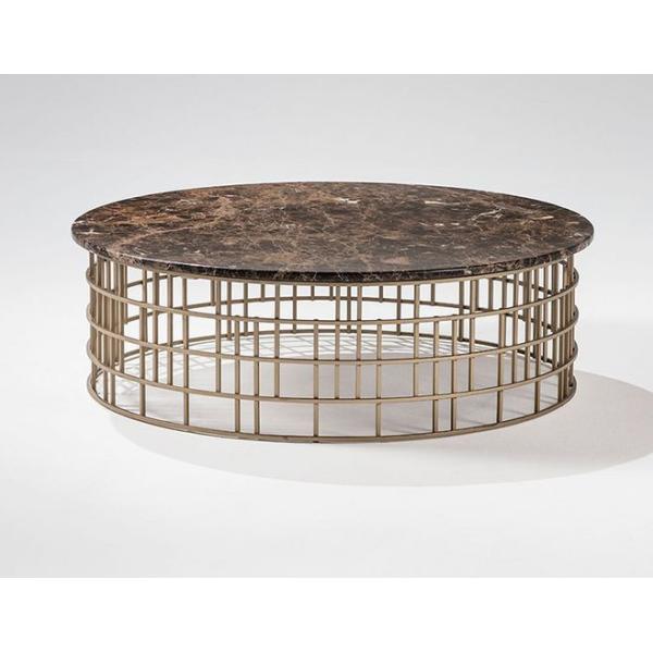 Buy modern marble gold metal stainless steel round coffee table at wholesale prices