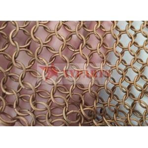 1.5 MM Wire Diameter Copper Chain Braided Ring Mesh For Background Decoration