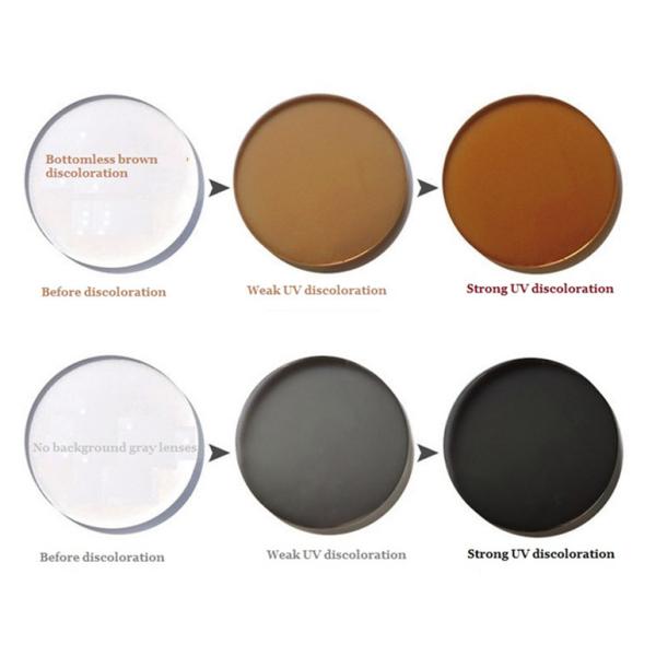 Middle Index 1.56 Photochromic Film Ophthalmic Lenses, Durable Photochromic Lenses 65/72MM Dia