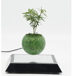 square base rotating magnetic floating levitation air bonsai flowerpot pot