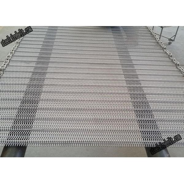Stainless Steel 0.50M/Min Weave Spiral Grid Belt 5500mm width