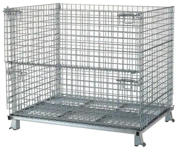Buy Industrial Collapsible 500kg Metal Wire Mesh Basket at wholesale prices
