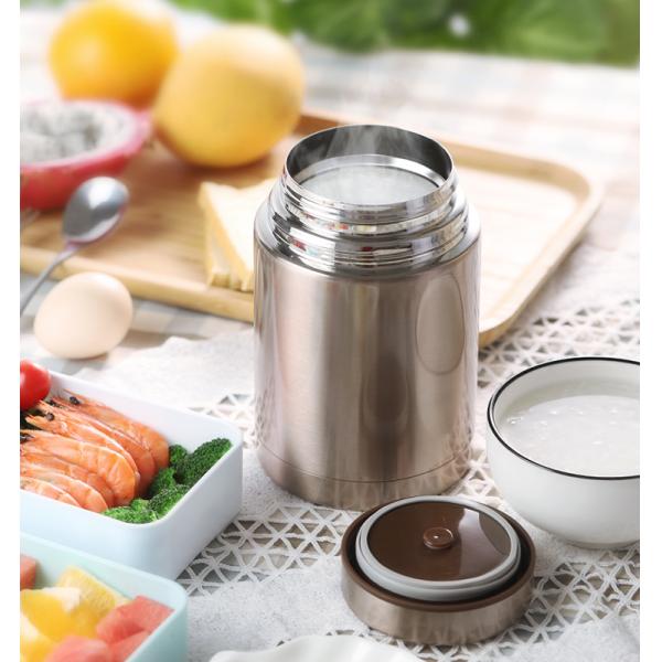 500Ml Double Wall Vacuum Food Container Stainless Steel Straight Vacuum Food Termos Soup Box
