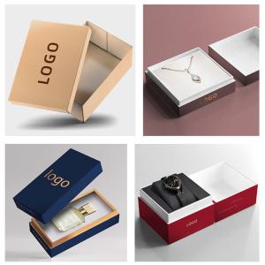 Square Rectangle Paper Box With Lid for Multi-Color Perfume Watch Accessories