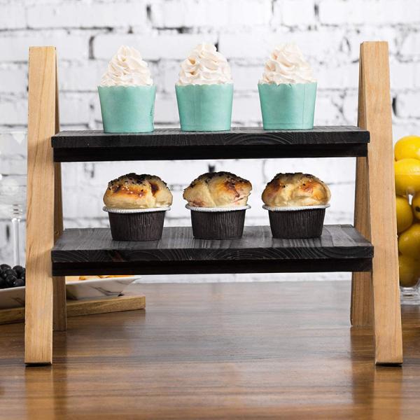 wooden Jewelry display stand wooden cake stand in wedding party , Natural color or Rustic customized color accept