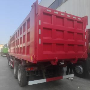 Red SINOTRUK HOWO 8X4 Dump Truck 400hp 12 Wheels