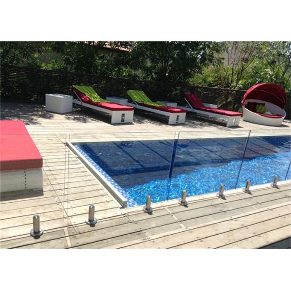Customzied 316s/s Frameless Glass Balustrade 304s.s Glass Railing For Swimming Pool